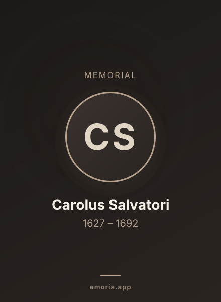 Memorial portrait of Carolus Salvatori