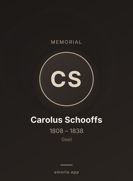 Memorial portrait of Carolus Schooffs