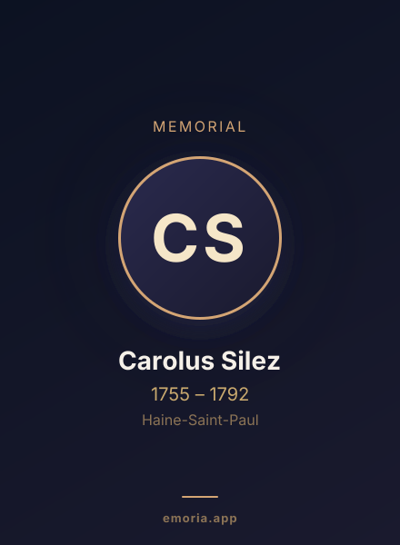 Memorial portrait of Carolus Silez