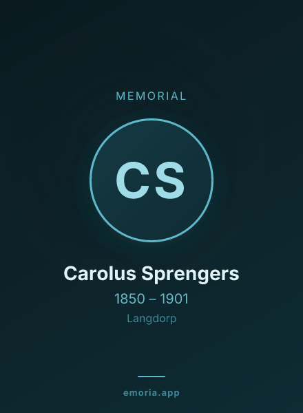 Memorial portrait of Carolus Sprengers