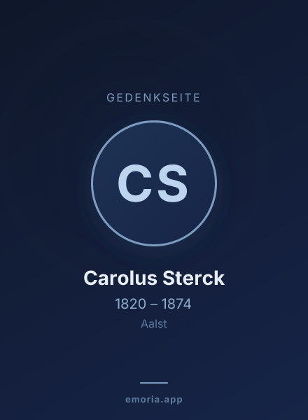 Gedenkportrait von Carolus Sterck