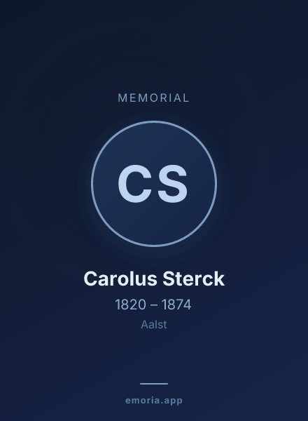 Memorial portrait of Carolus Sterck