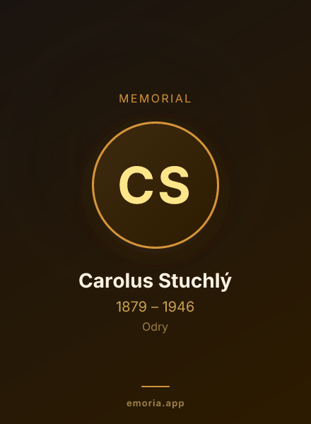 Memorial portrait of Carolus Stuchlý