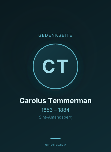 Gedenkportrait von Carolus Temmerman