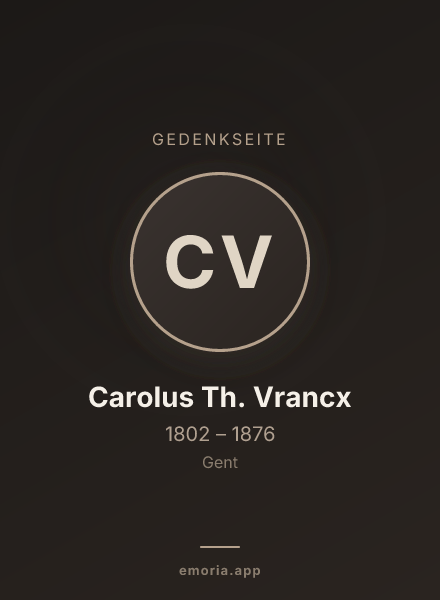 Gedenkportrait von Carolus Th. Vrancx