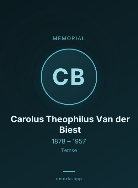 Memorial portrait of Carolus Theophilus Van der Biest