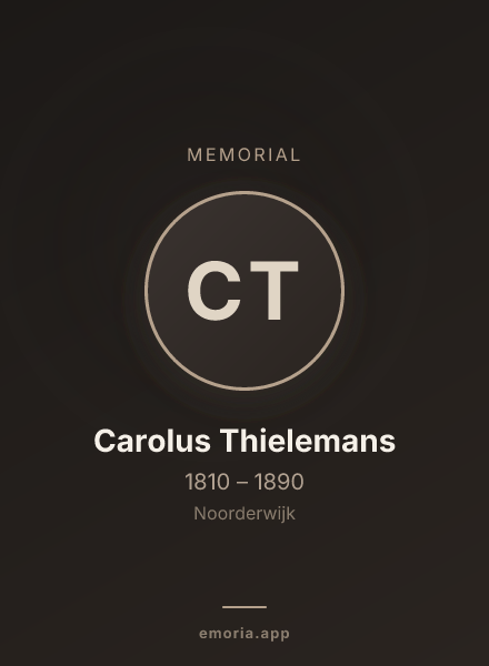 Memorial portrait of Carolus Thielemans