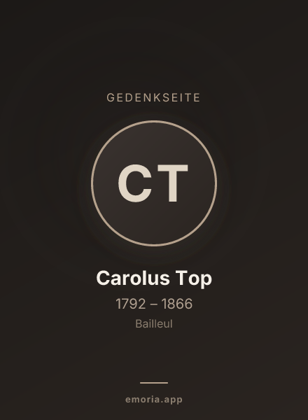 Gedenkportrait von Carolus Top