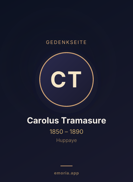 Gedenkportrait von Carolus Tramasure