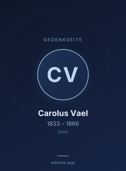 Gedenkportrait von Carolus Vael