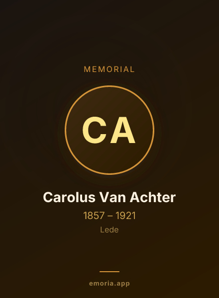 Memorial portrait of Carolus Van Achter