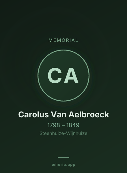 Memorial portrait of Carolus Van Aelbroeck
