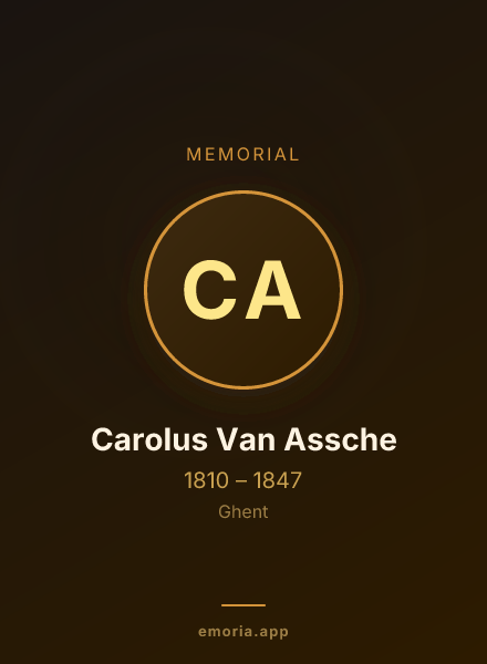 Memorial portrait of Carolus Van Assche