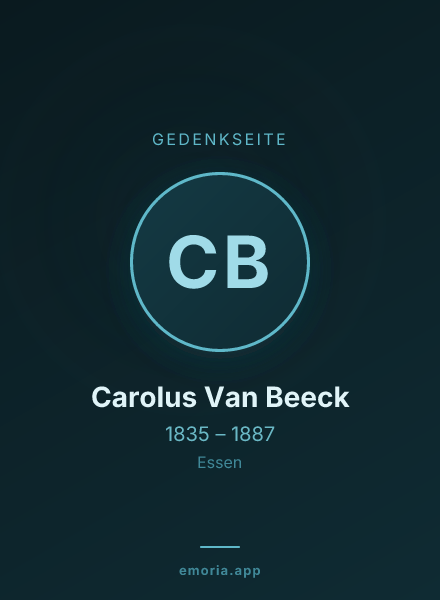 Gedenkportrait von Carolus Van Beeck