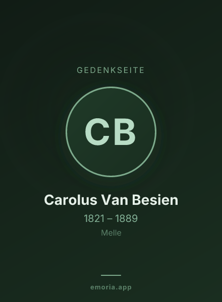 Gedenkportrait von Carolus Van Besien