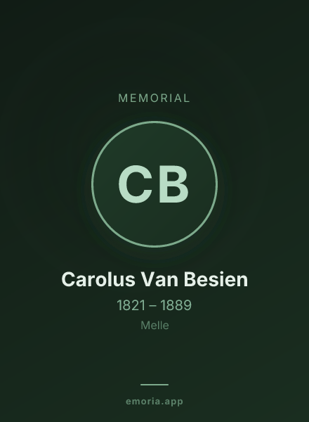 Memorial portrait of Carolus Van Besien