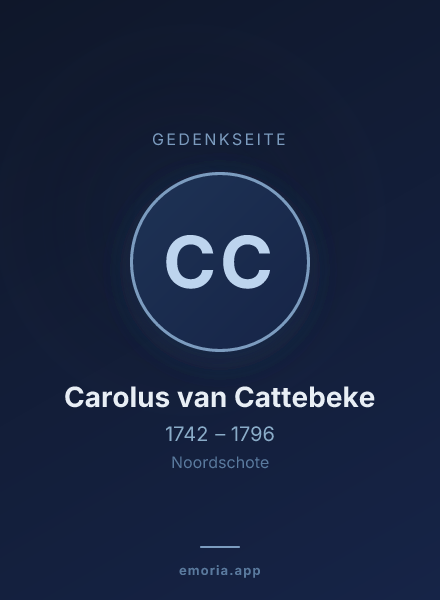 Gedenkportrait von Carolus van Cattebeke