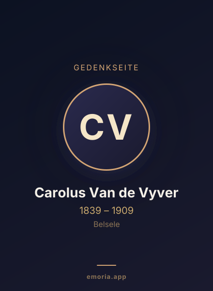 Gedenkportrait von Carolus Van de Vyver