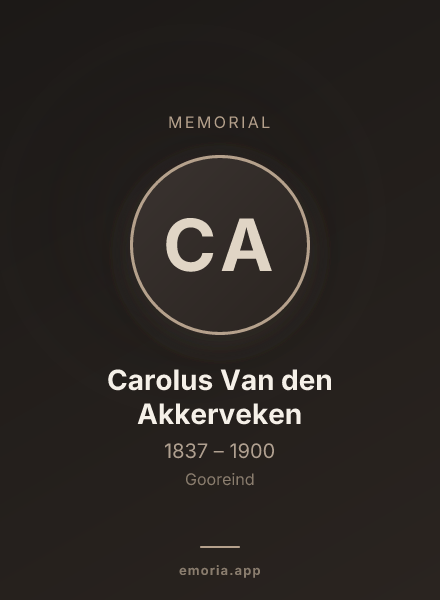 Memorial portrait of Carolus Van den Akkerveken