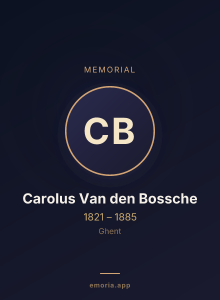 Memorial portrait of Carolus Van den Bossche
