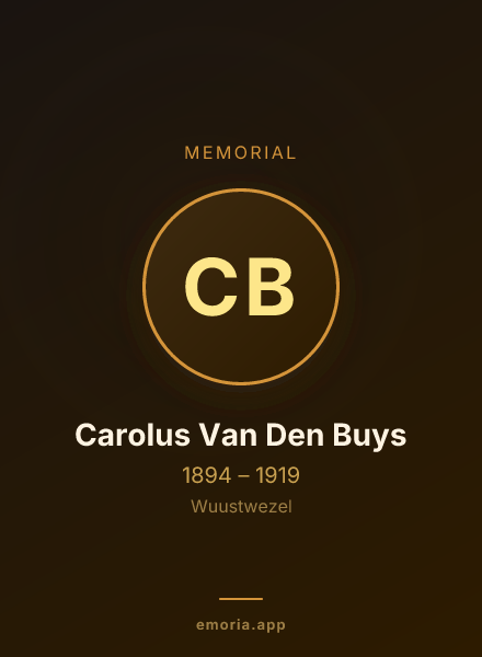 Memorial portrait of Carolus Van Den Buys