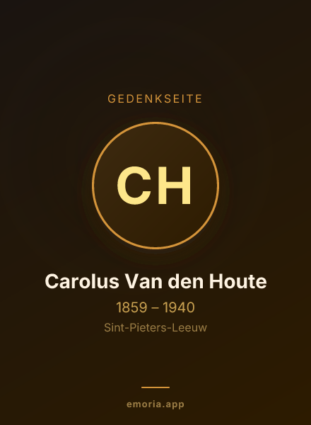 Gedenkportrait von Carolus Van den Houte