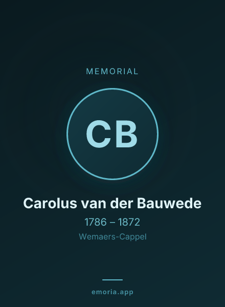 Memorial portrait of Carolus van der Bauwede