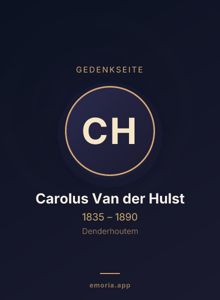 Gedenkportrait von Carolus Van der Hulst