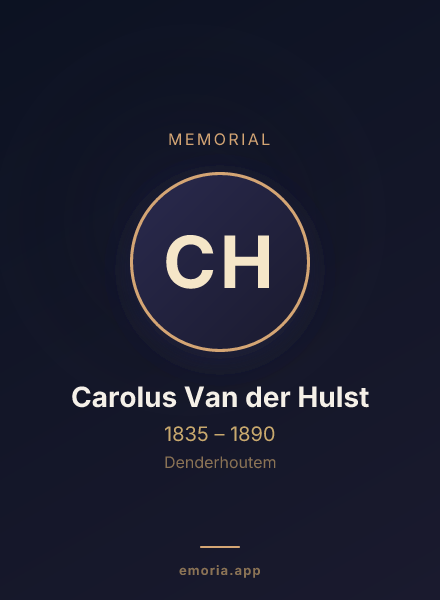 Memorial portrait of Carolus Van der Hulst