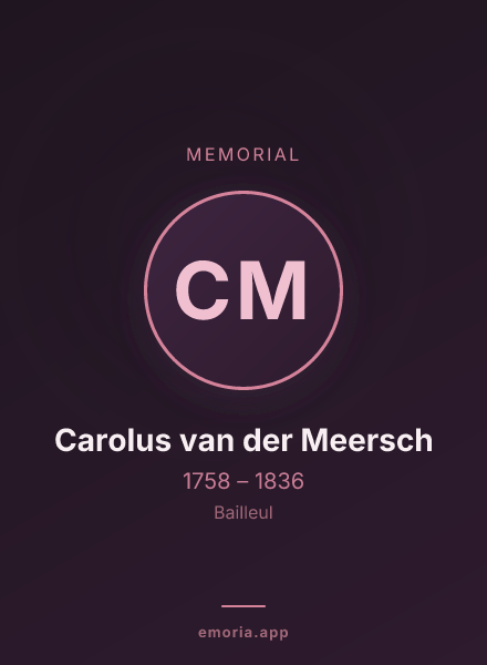 Memorial portrait of Carolus van der Meersch