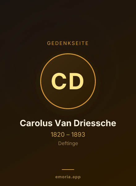Gedenkportrait von Carolus Van Driessche