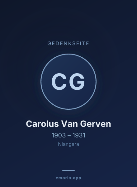 Gedenkportrait von Carolus Van Gerven