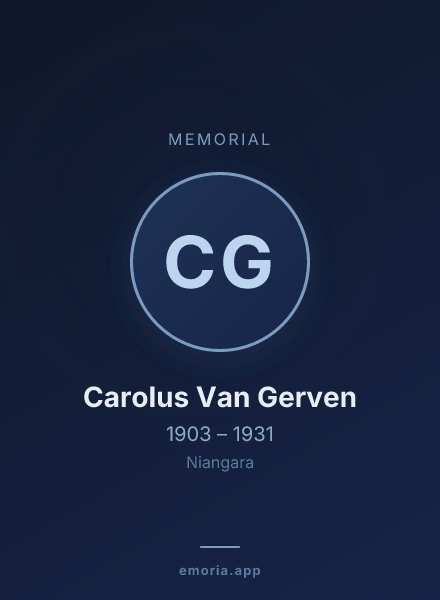 Memorial portrait of Carolus Van Gerven