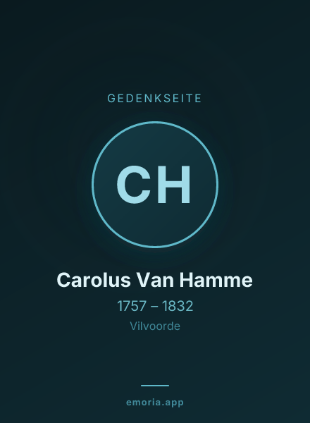 Gedenkportrait von Carolus Van Hamme