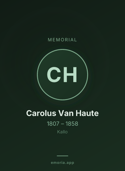 Memorial portrait of Carolus Van Haute