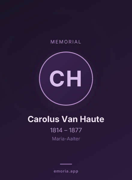 Memorial portrait of Carolus Van Haute