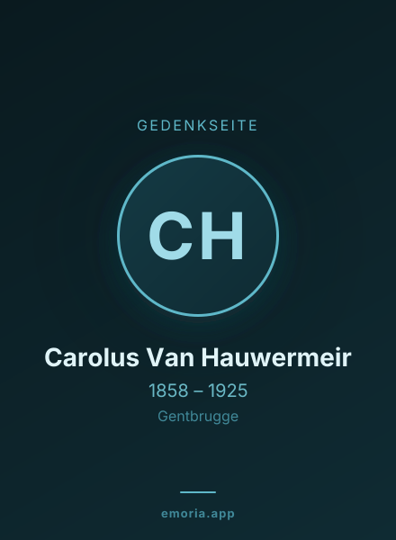 Gedenkportrait von Carolus Van Hauwermeir