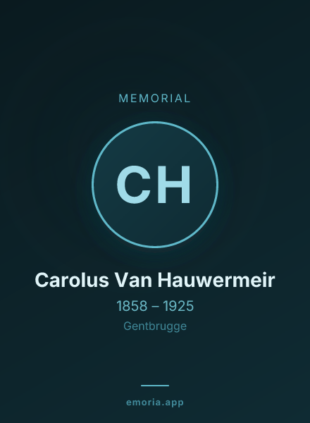 Memorial portrait of Carolus Van Hauwermeir