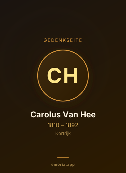 Gedenkportrait von Carolus Van Hee