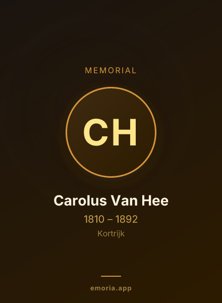Memorial portrait of Carolus Van Hee