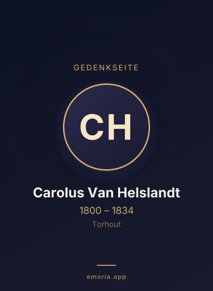 Gedenkportrait von Carolus Van Helslandt