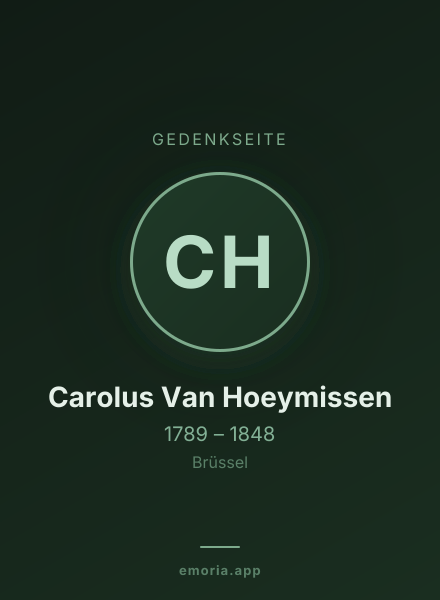 Gedenkportrait von Carolus Van Hoeymissen