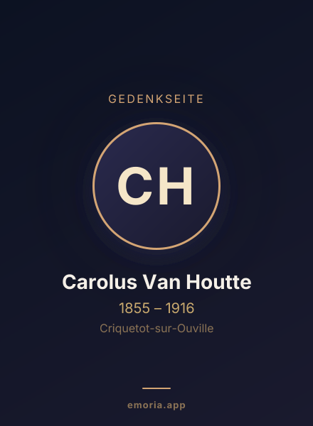 Gedenkportrait von Carolus Van Houtte