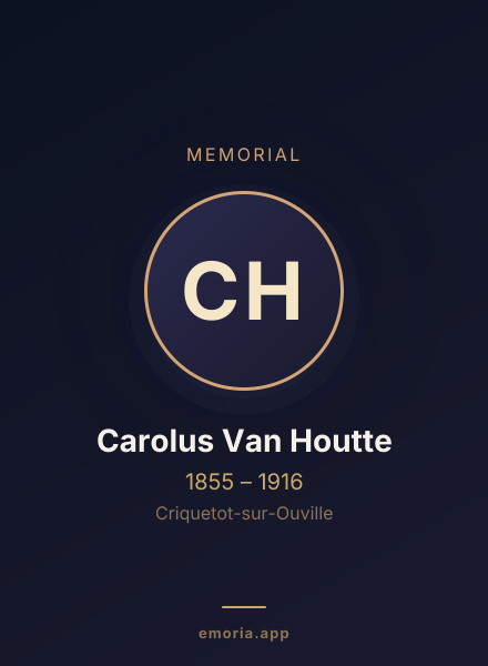 Memorial portrait of Carolus Van Houtte
