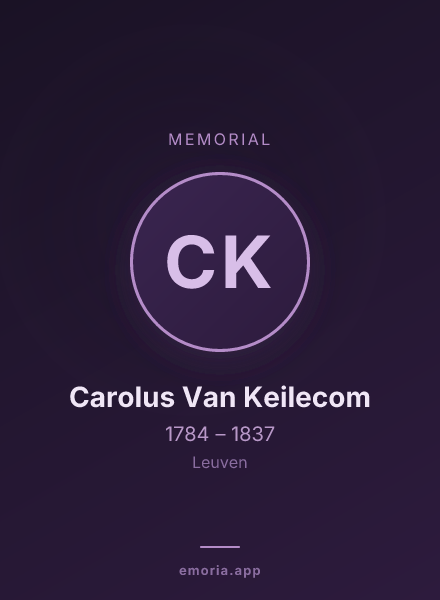 Memorial portrait of Carolus Van Keilecom