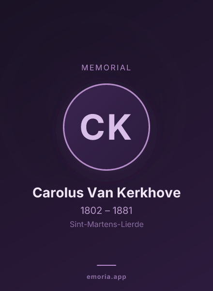 Memorial portrait of Carolus Van Kerkhove
