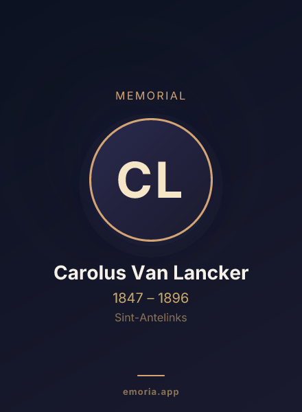 Memorial portrait of Carolus Van Lancker