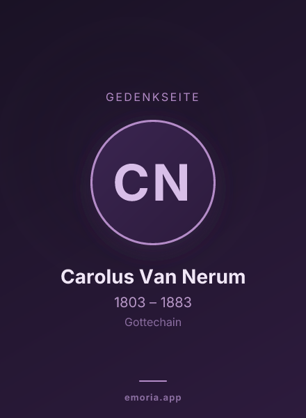 Gedenkportrait von Carolus Van Nerum