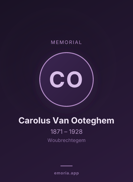 Memorial portrait of Carolus Van Ooteghem