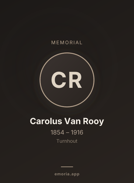 Memorial portrait of Carolus Van Rooy